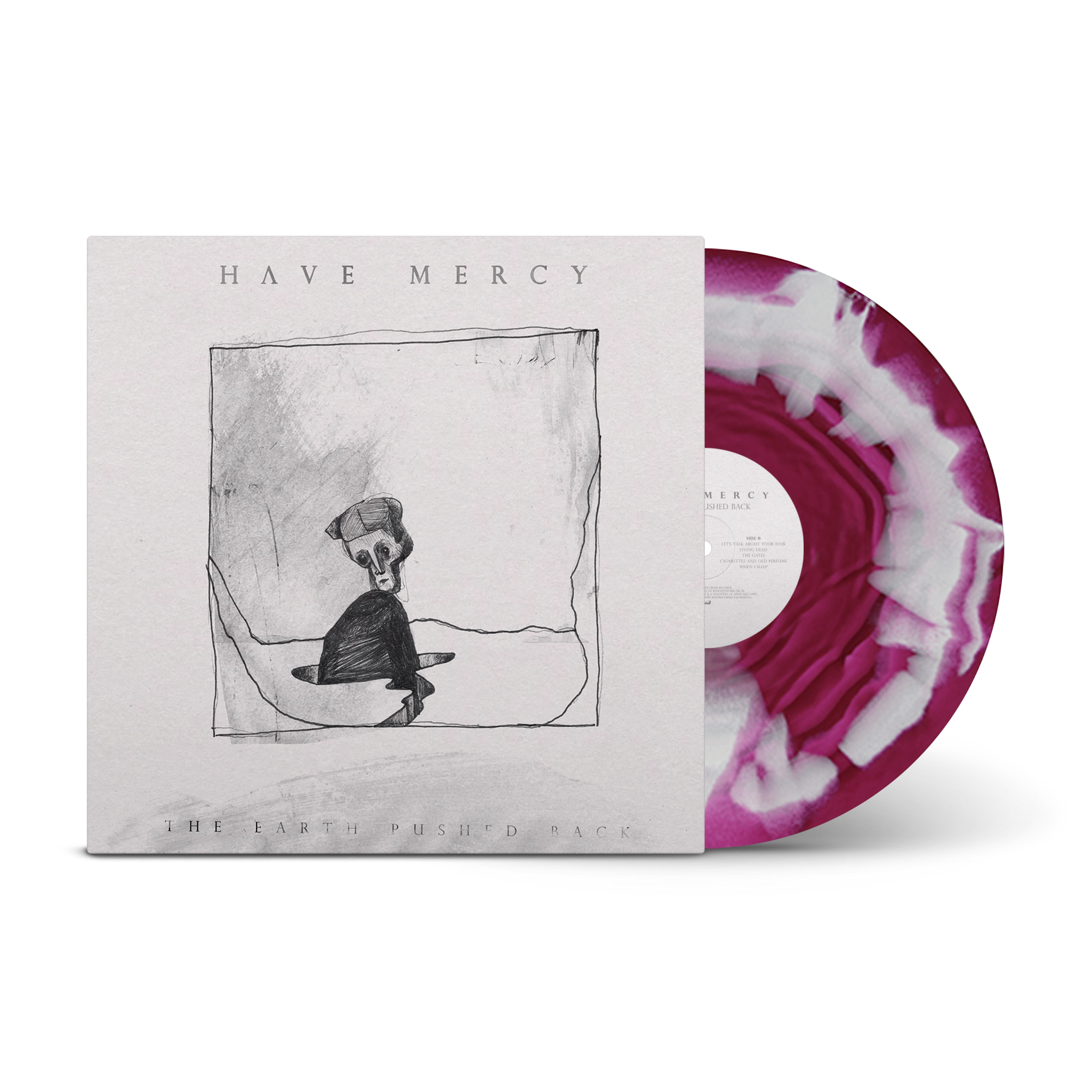 The Earth Pushed Back Transparent Magenta & Solid Bone A Side / B Side LP