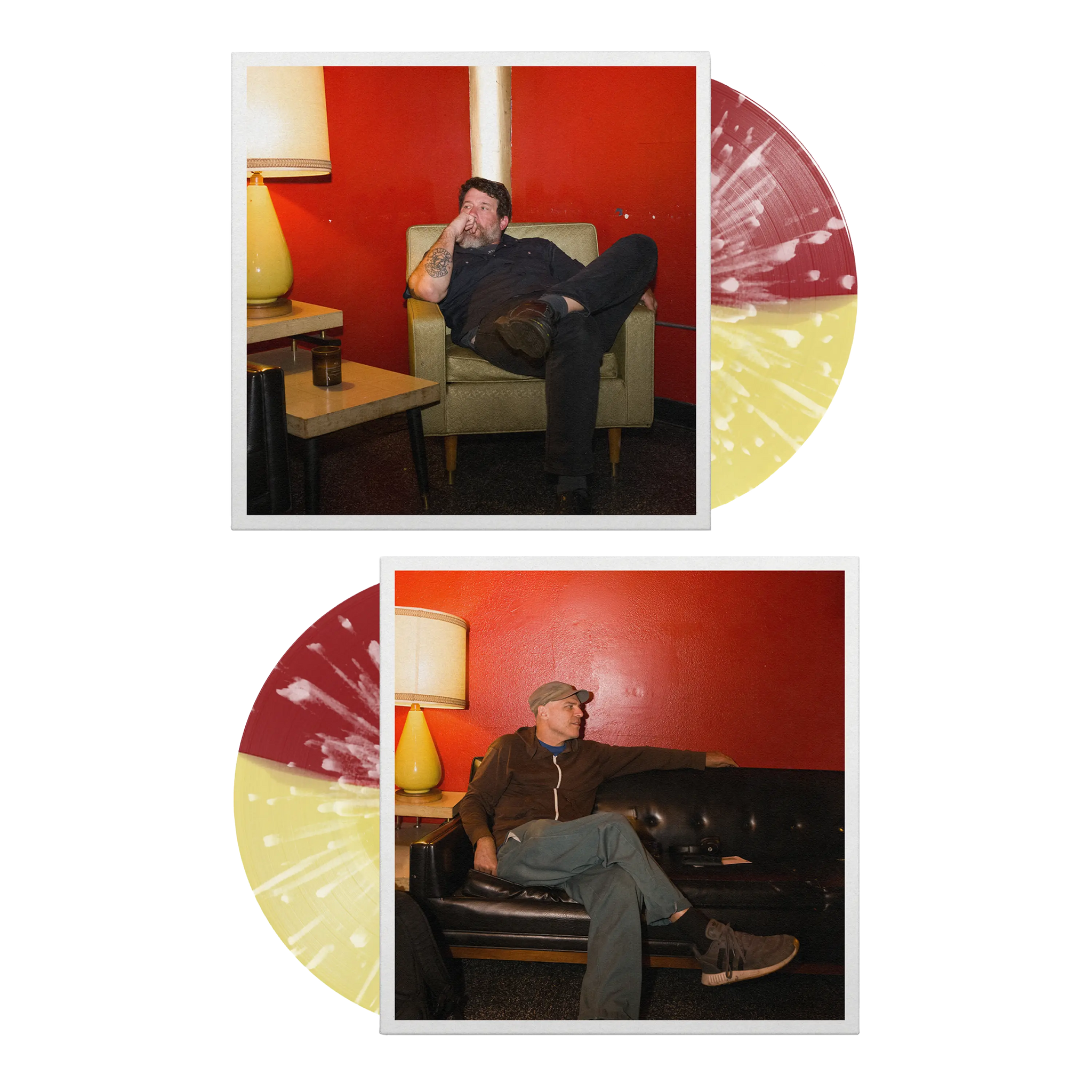 Split EP Ivory & Red Split w/ White Splatter LP