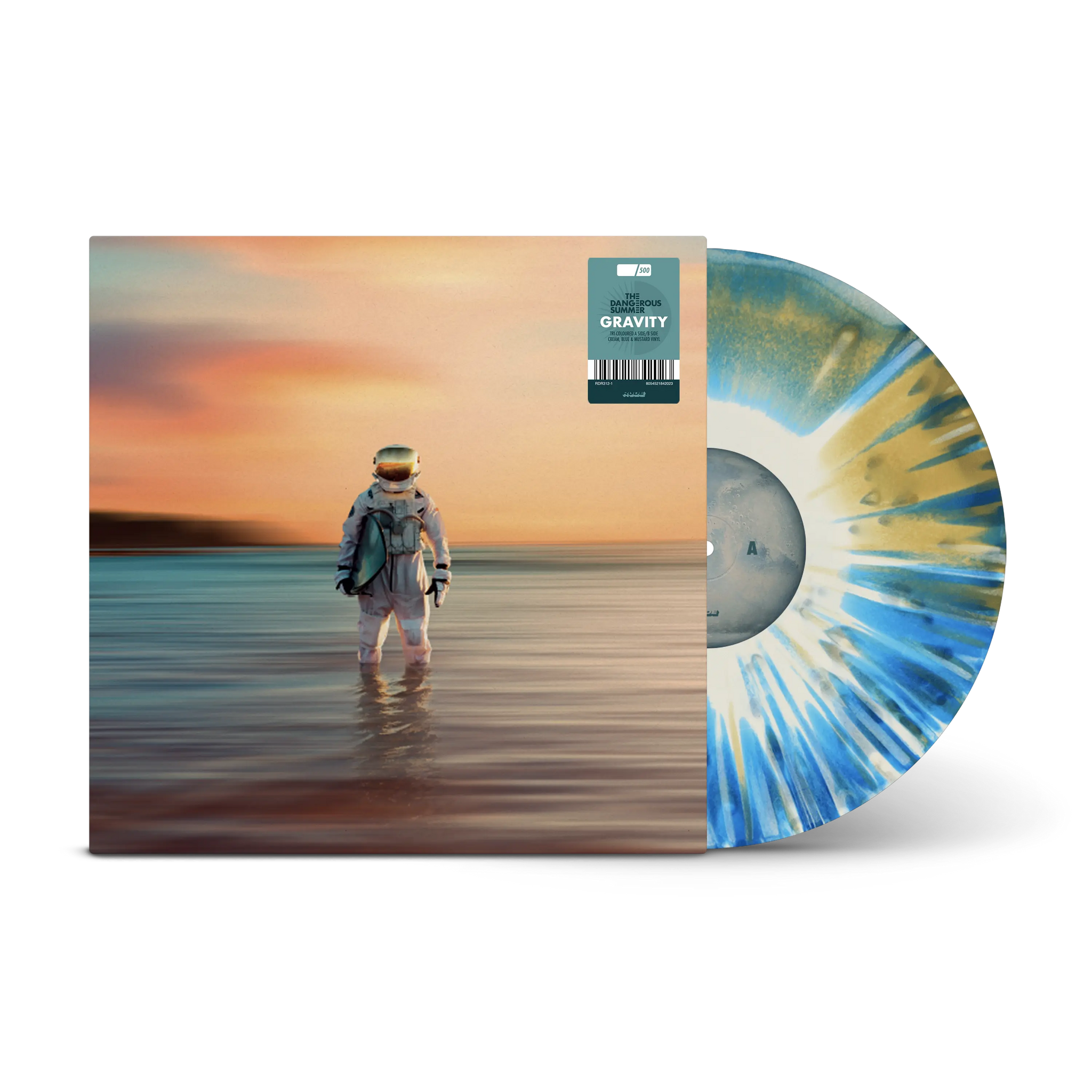 Gravity Tri-Coloured A Side / B Side Cream, Blue & Mustard LP