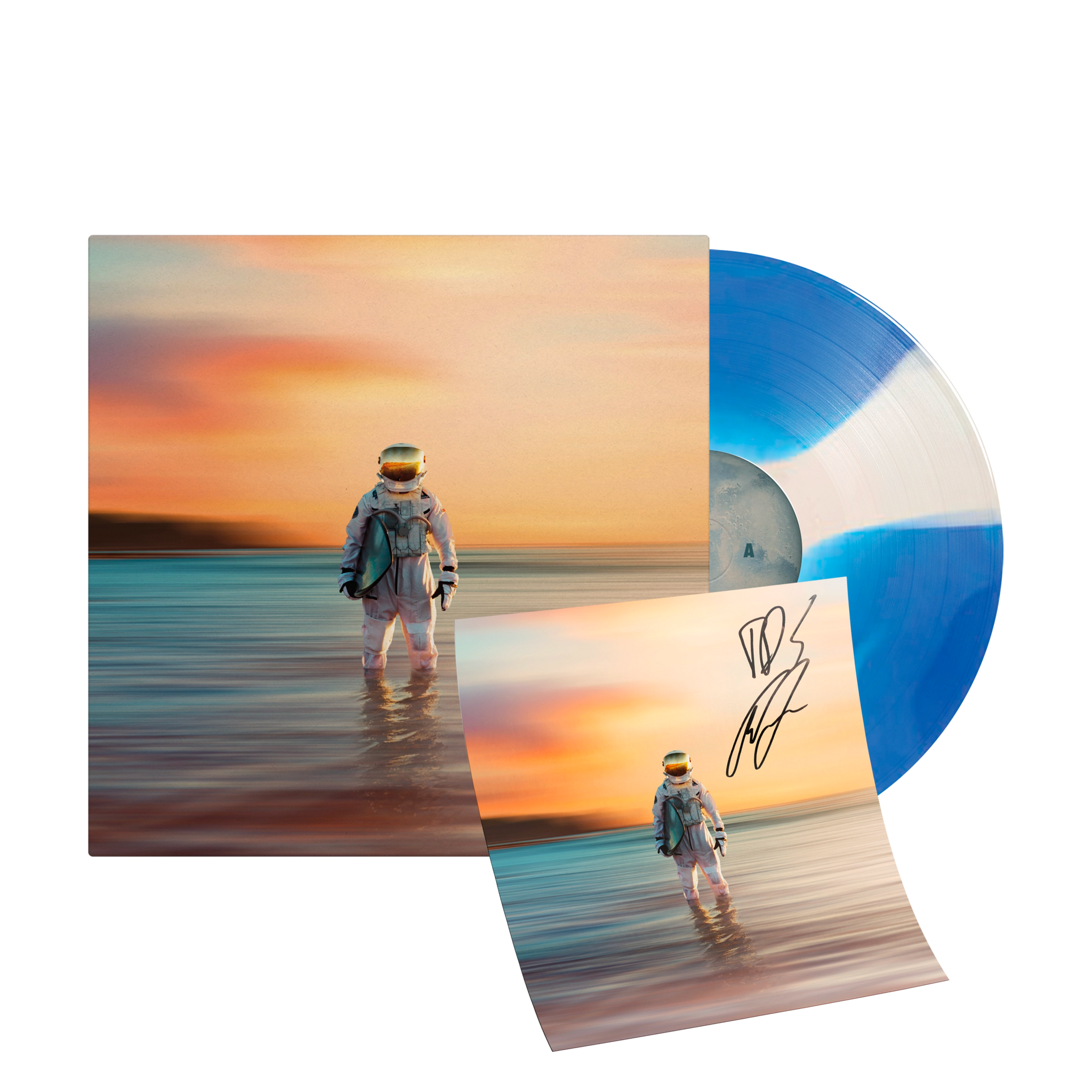 Gravity White & Blue Cornetto LP with Signed Insert