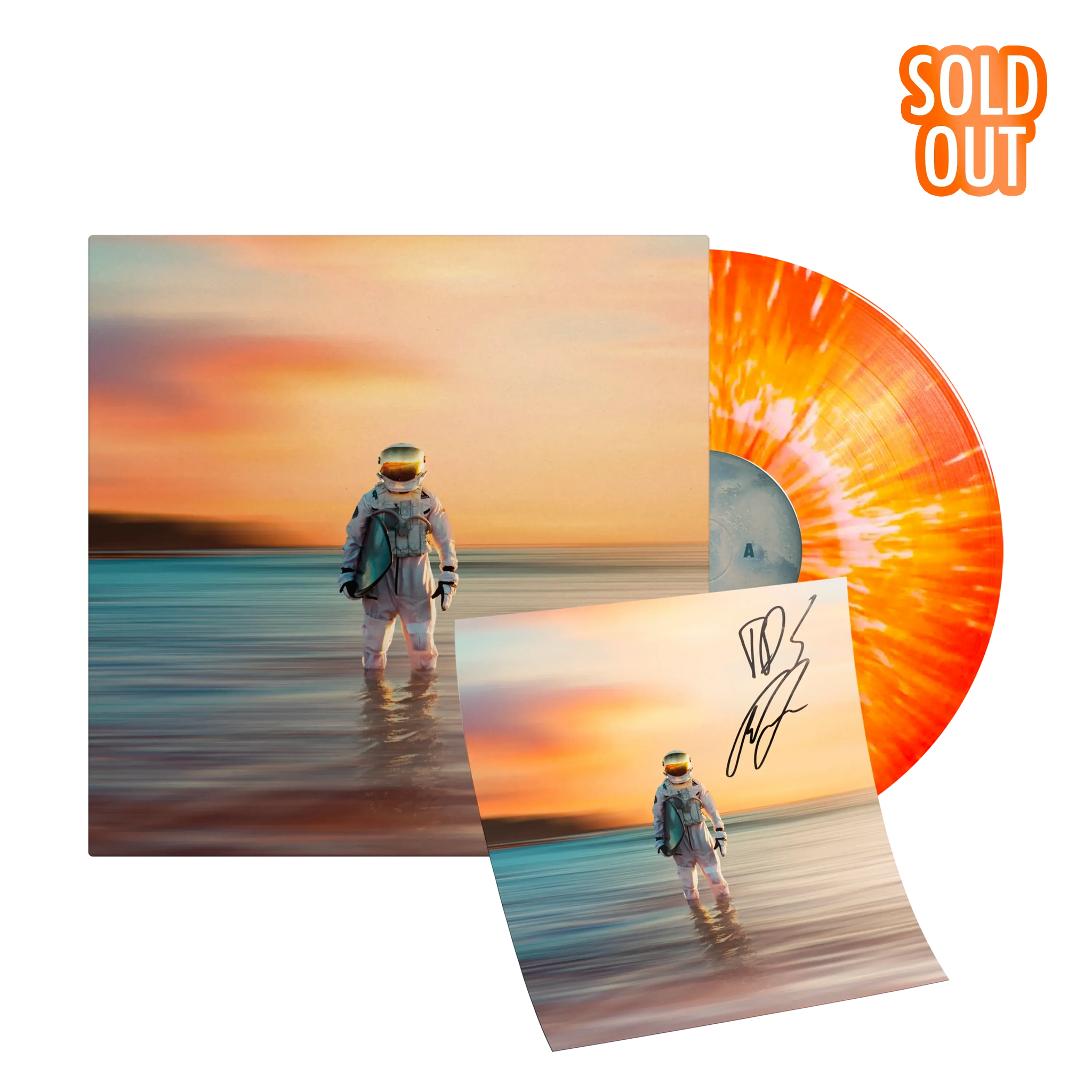 Gravity Orange w/ White & Yellow Splatter LP with Signed Insert